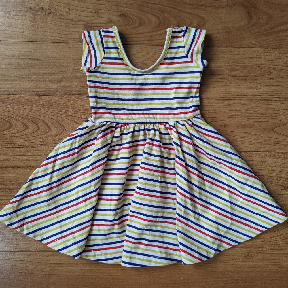 Alice & Ames striped girls short sleeve dress 2T